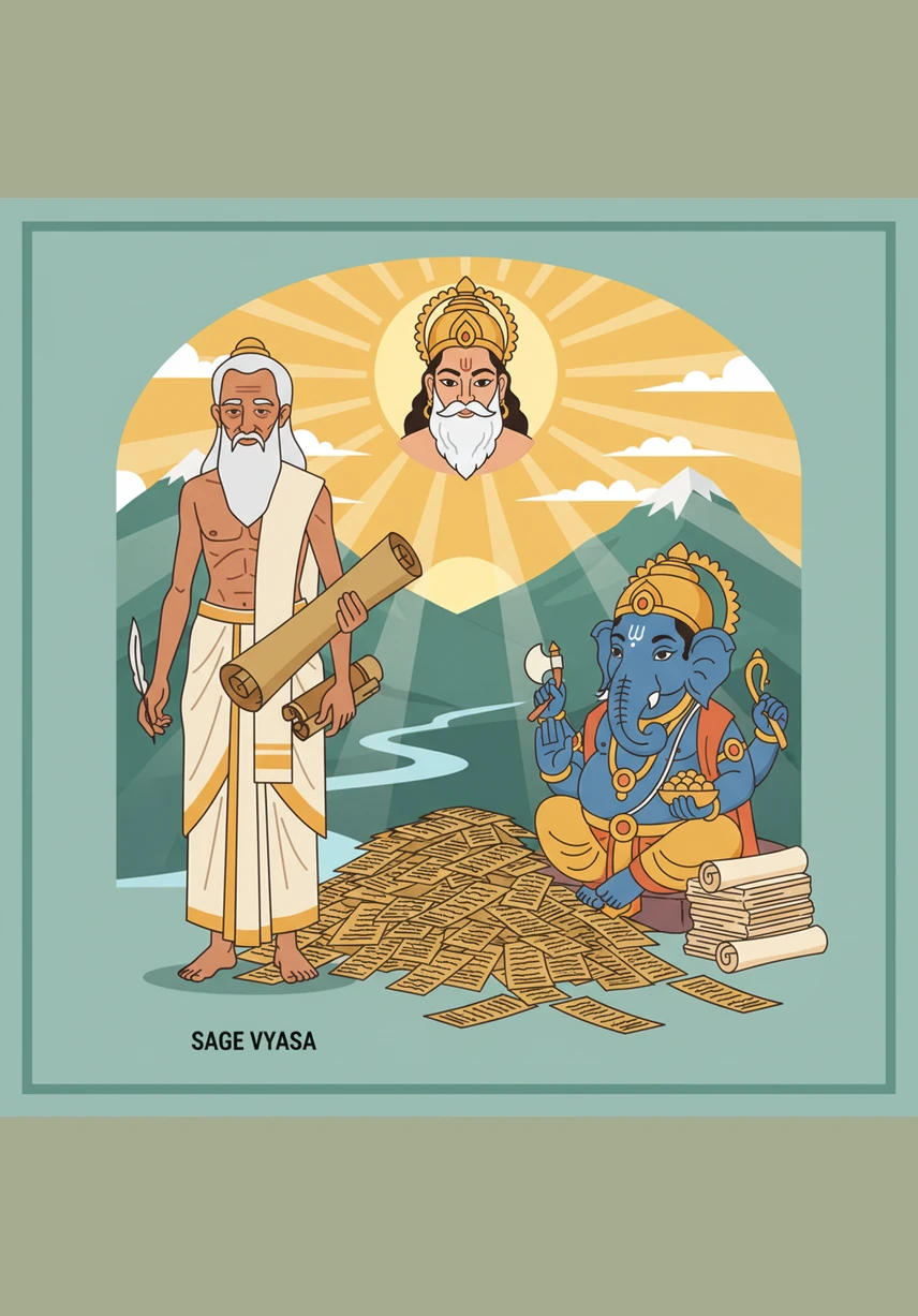 After three long years of tireless effort, the final verse is spoken just as the sun rises over the majestic, snow-capped mountains. The two companions share a quiet moment of triumph, having successfully preserved the greatest epic for all of humanity to read and cherish.