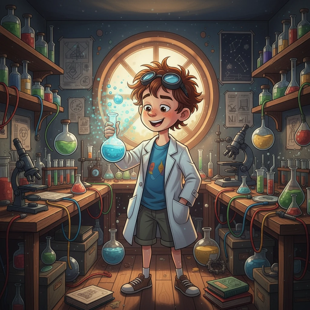 איתמר קרא על אסטטין, יסוד נדיר ורדיואקטיבי. הוא דמיין אותו זוהר בחושך, ומבין את תכונותיו המיוחדות. הוא הרגיש התרגשות לקראת גילויים חדשים.