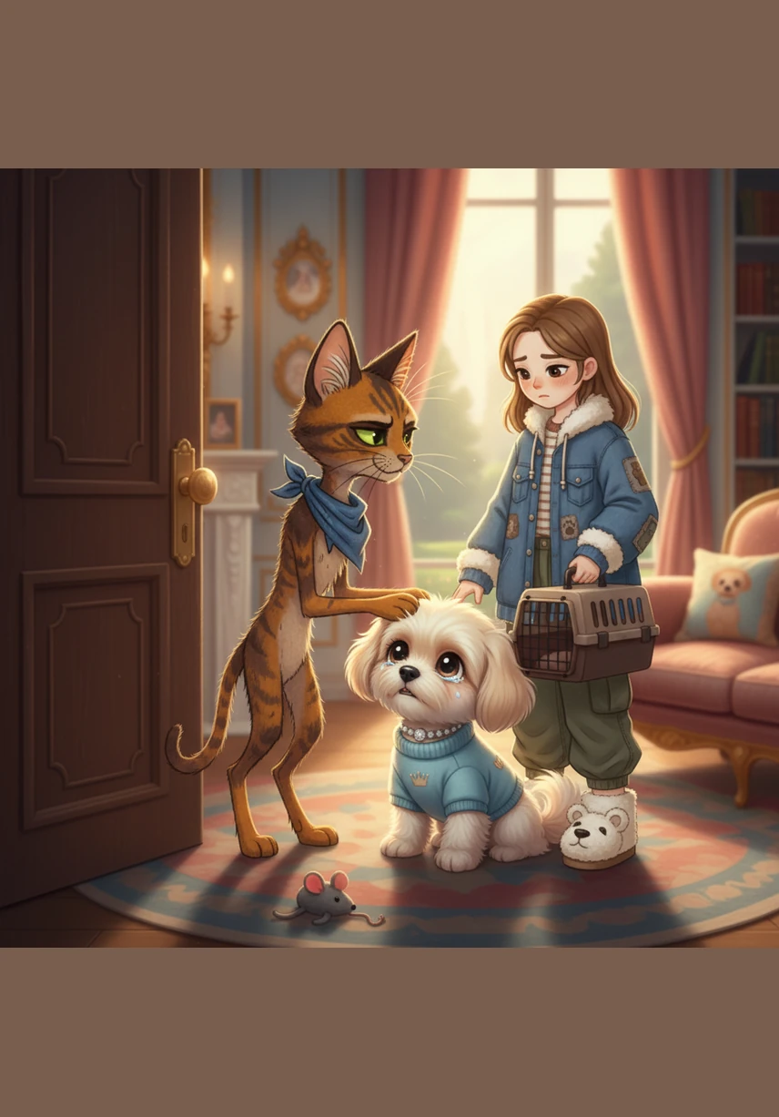 During a rare walk outside, a sudden surge in the robotic crowd separated Buster from his owner, leaving him spinning in circles as the neon signs blurred around him. The towering skyscrapers and flying vehicles felt like a giant, metal cage as he realized he was truly lost.