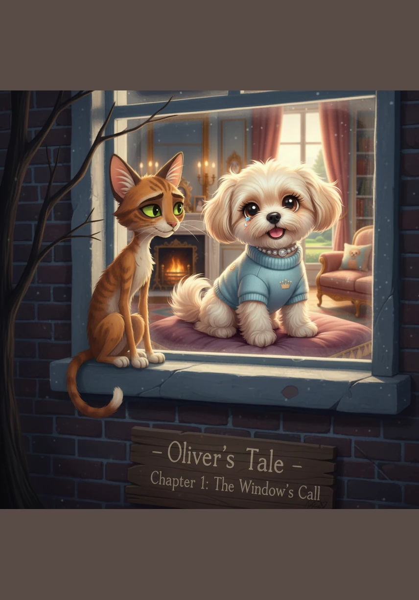 Taking a deep breath, Buster stood up and shook the rain from his fur, deciding he couldn't stay hidden forever. He began to walk with purpose, using his nose to navigate through the maze of glowing pipes and humming machinery.