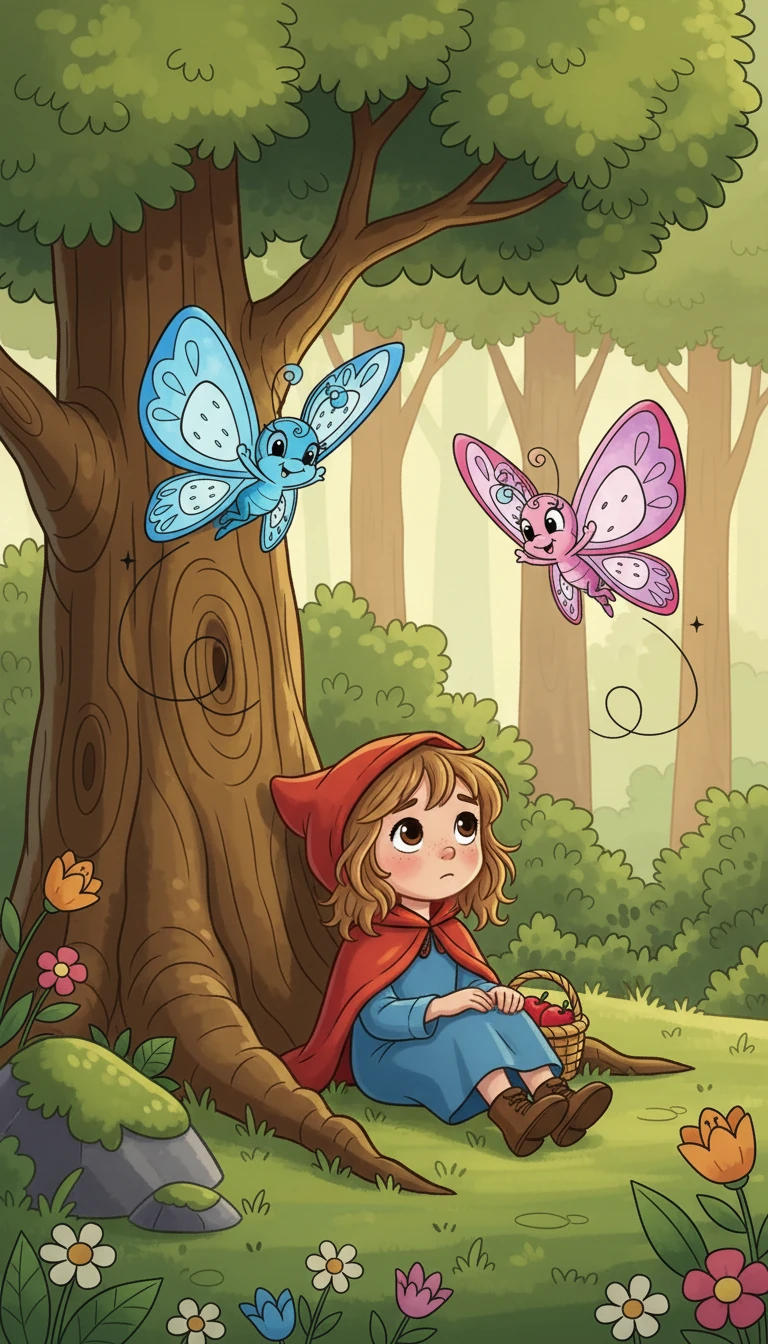 Bir sabah, ormanda gezinirken, bir ağacın altında oturan küçük bir kız gördüler. Kızın adı Alisa'ydı ve ormanda kaybolmuş gibi görünüyordu.