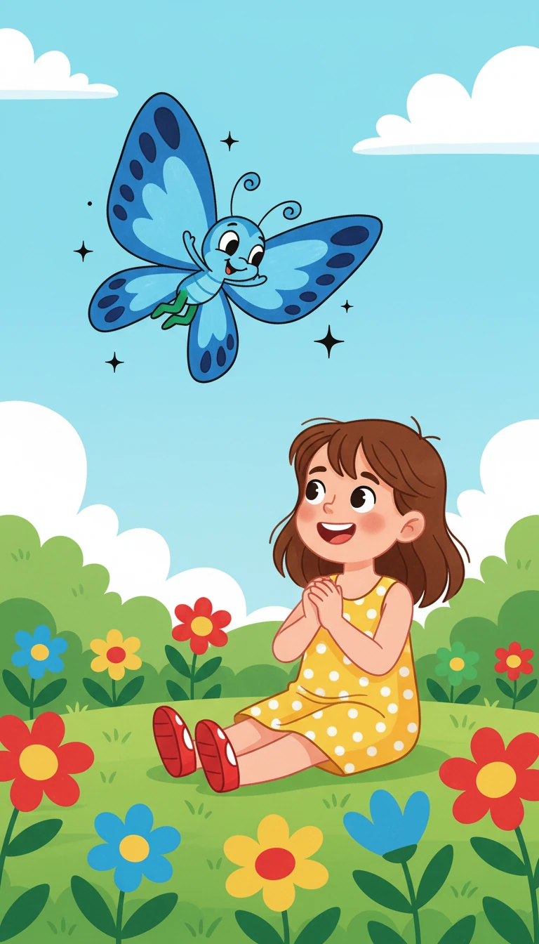 Çiçek ve Yaprak, Alisa'ya yaklaştılar ve ona gülümsediler. Alisa, kelebekleri görünce çok sevindi ve onlarla konuşmaya başladı.