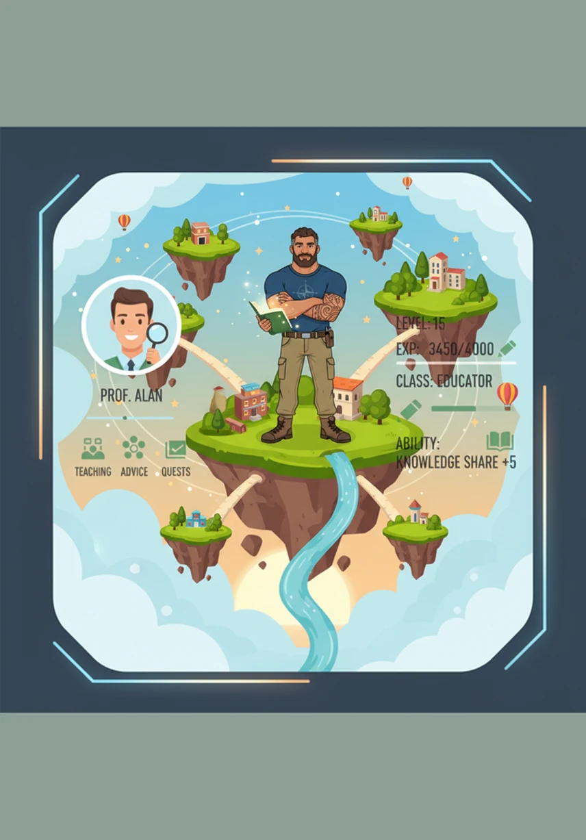 The app’s dashboard comes to life, presenting a magical map where different subjects appear as floating islands. Aarav taps on the English island, which sparkles with interactive icons for typing games and spoken practice modules.