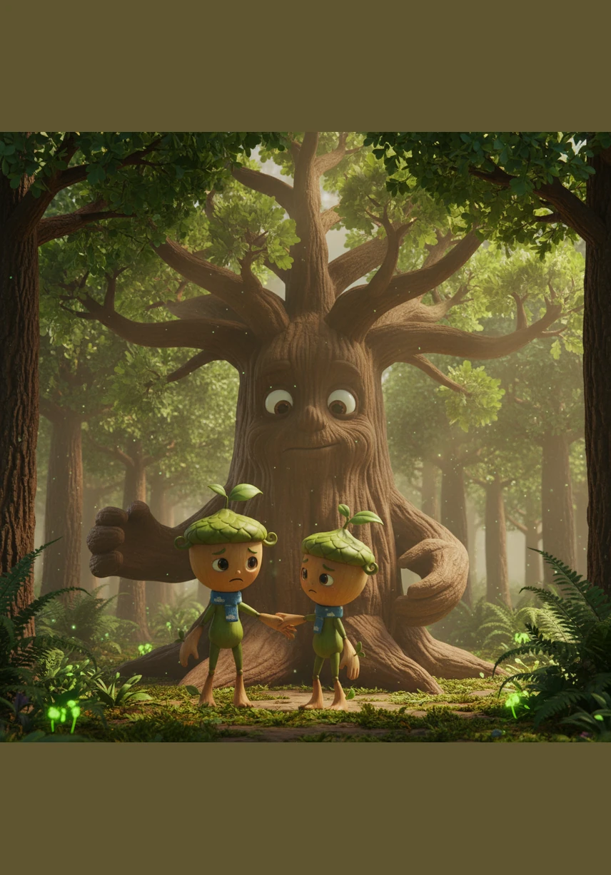 Pip watched the colorful birds soar high above, their wings catching the golden light. He sighed, wishing his tiny green leaves could reach as high as the tallest branches in the forest.