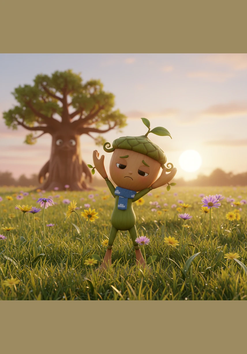 Every morning, Pip stretched his stem as hard as he could, trying to grow just a little bit faster. He felt frustrated when he looked down and saw he was still shorter than the swaying wildflowers.