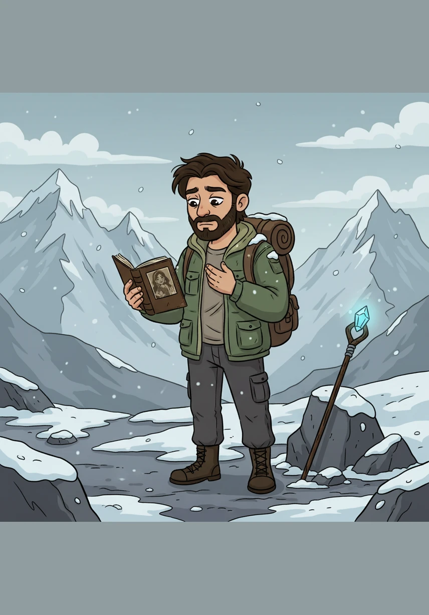 High in the Himalayas, Reyansh looked at a small photograph of Pushti he kept tucked in his leather notebook, his only source of warmth in the freezing wind. He realized then that no matter how far he traveled, every beautiful sight he saw felt incomplete without her by his side.