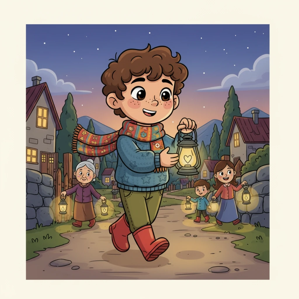 Word of Hamdan's kindness spreads, and soon, other villagers, holding their own small lights, join him. They form a small, impromptu community watch, checking on neighbors and sharing stories, all connected by the central glow of Hamdan's unwavering lantern. The dark alleys feel much less frightening now.