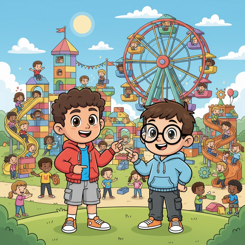 David y Erick, ahora un poco mayores, observaban su creación con orgullo. Ver a tantos niños felices, creando y jugando, era la mejor recompensa. Su pequeña idea se había convertido en algo gigante y maravilloso.