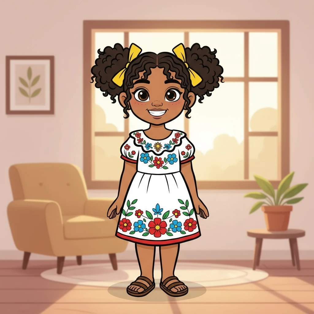 Después de unas cuantas visitas, el espacio entre los dientes de Sofía desapareció. Su sonrisa era aún más bonita y brillante. Sofía se sentía feliz y orgullosa de haber superado sus miedos. Ahora, sonreía con más confianza que nunca.