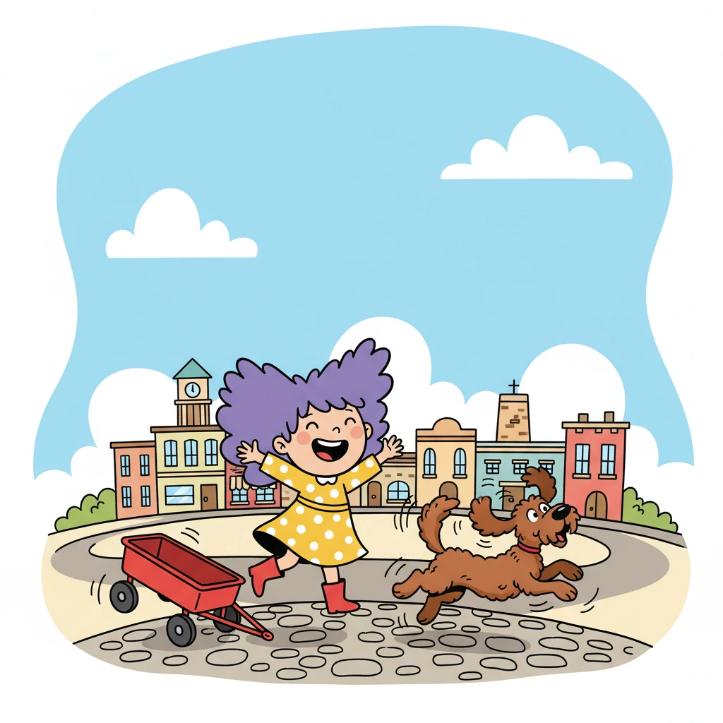 Little Miss Violet and Choco's Town Trip - Adventure stories