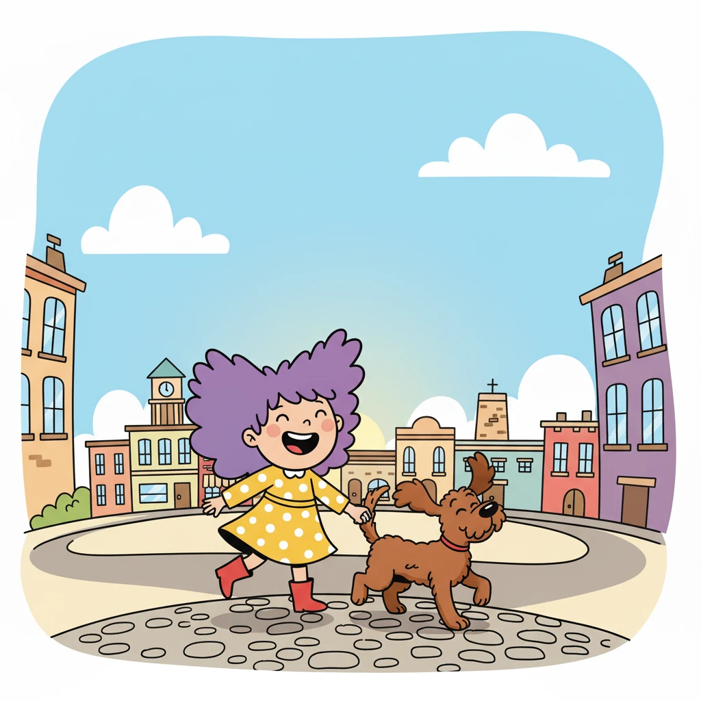 Walking home, hand-in-paw, Little Miss Violet and Choco felt happy and content. They had seen so much and shared so many special moments. They knew they would always have each other, ready for the next adventure.