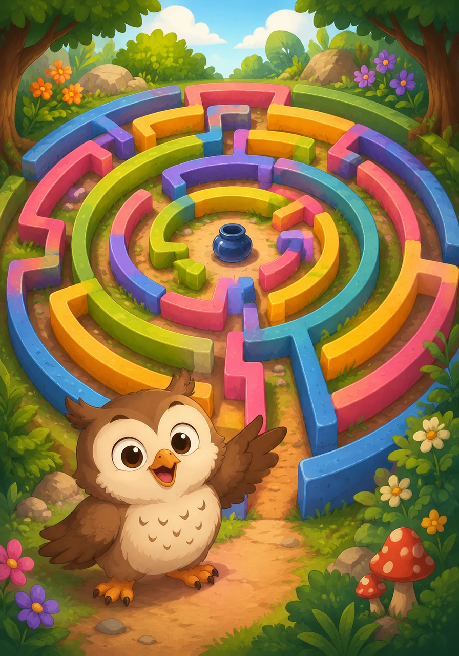 Next, Leo guides the reader through a vibrant maze filled with twisted paths and hidden letter keys. Children must trace the correct path to help Leo find his lost inkpot at the center of the labyrinth, boosting their focus and problem-solving skills.