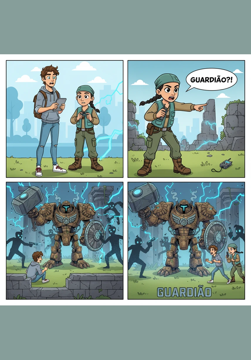 As Maya works on the lock, the ground begins to vibrate with the deep hum of waking machinery. Léo monitors the system's defensive response on his tablet, knowing they only have one chance to enter the correct sequence before the system resets.