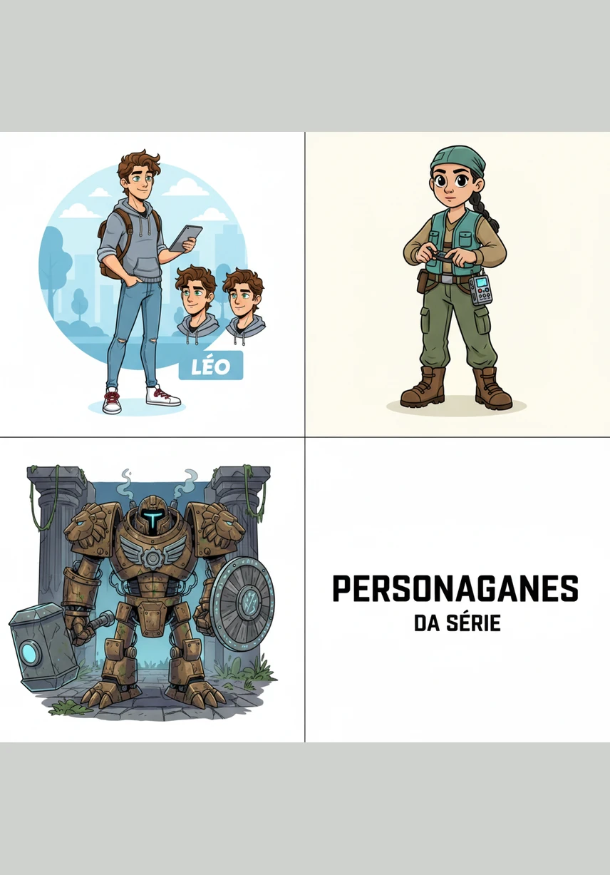 The Guardian raises its heavy arms, blocking the path and preparing to initiate a system purge to protect the core. Léo steps forward, his voice steady despite his fear, as he prepares to recite the ancient override code found in the hidden file.