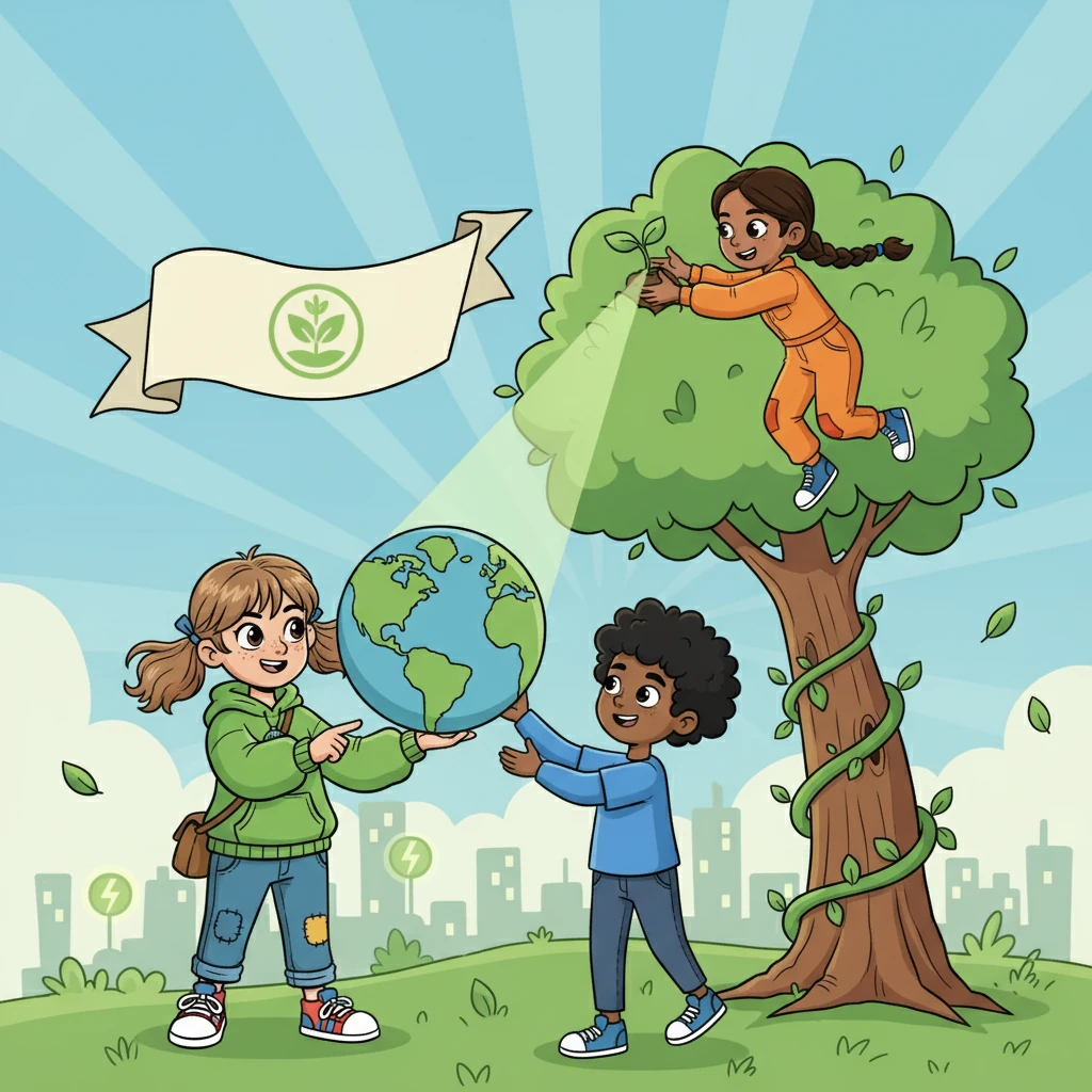 Le gouvernement annonça un plan d'urgence, et Léa, Malik et Sofia furent invités à collaborer. #RéveilleTaPlanète devint un symbole mondial. Leur histoire montrait que l'union fait la force.