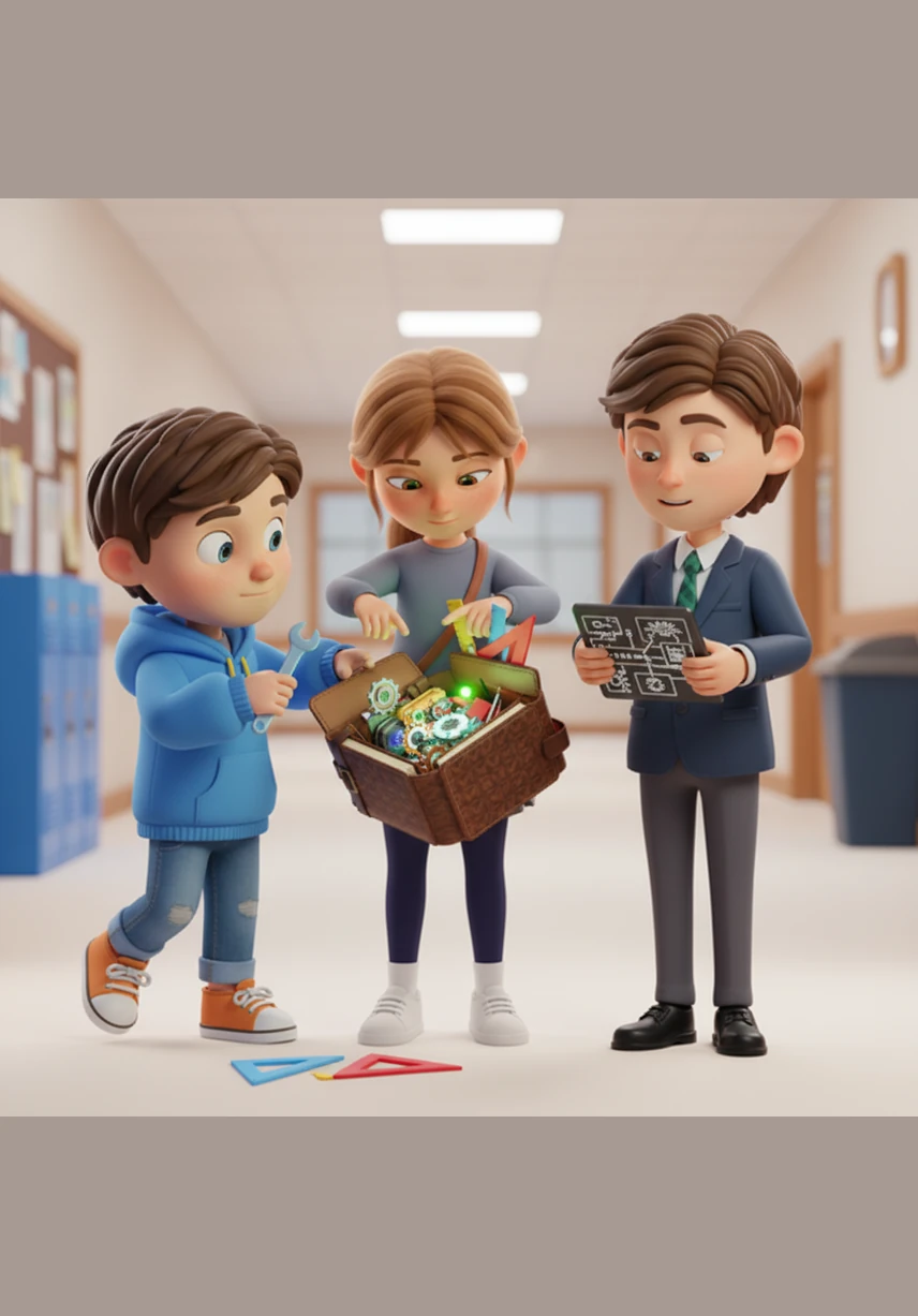 Bruno provides the spark of magic, filling the project with dynamic and creative ideas that bring a sense of fun and energy to their display. Luna transforms all the complex instructions into vibrant drawings and visual diagrams that are easy for everyone to understand.