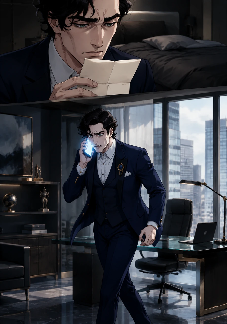 The next morning, Goch wakes up to an empty bed and finds a cold, heartbreaking note left on the nightstand. He frantically dials Khano's phone over and over in his sleek corporate office, only to be met with a repetitive voicemail greeting that eventually disconnects into a dead line.