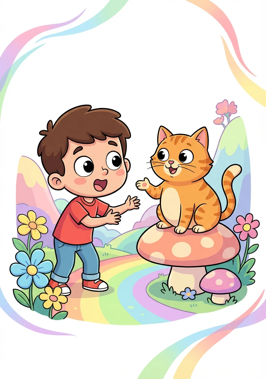 في هذا العالم، التقى سالم بقطة برتقالية تتحدث، اسمها زيزي. أصبحت زيزي صديقة سالم ومرشدته في عالم الألوان.