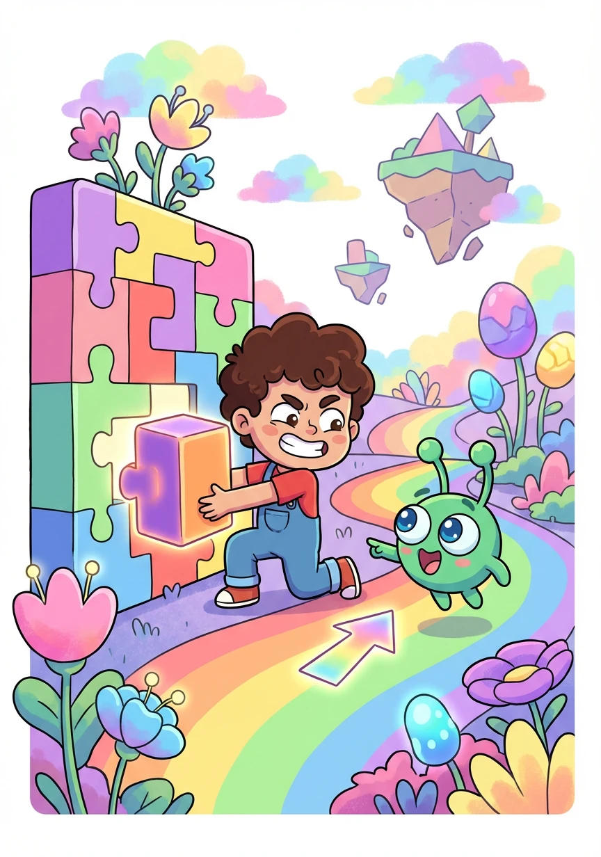 واجه سالم وزيزي تحديات كثيرة في عالم الألوان. كان عليهما حل الألغاز وإيجاد طريق العودة إلى منزل سالم.