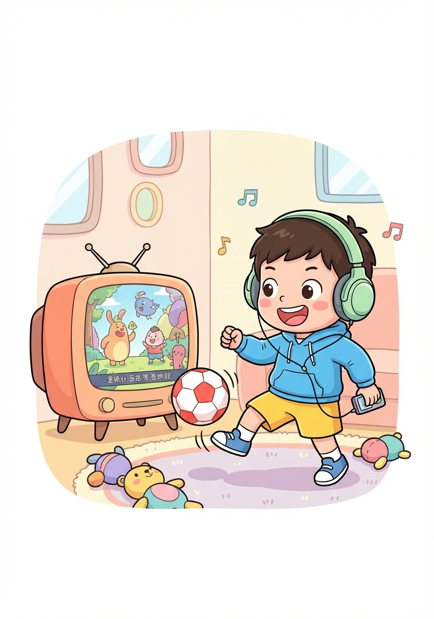 我的爱好是打球，也喜欢听音乐。我觉得看外国电影也很有意思，尤其是动画片。