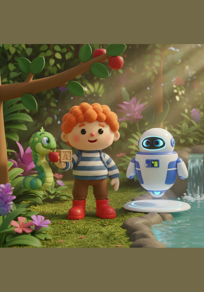 In the center of the garden stands a magnificent tree with fruit that glows like gold, known as the Tree of the Knowledge of Good and Evil. They are told they may eat from any tree in the garden except for this one. It stands as a silent reminder of the boundary between their world and the divine.