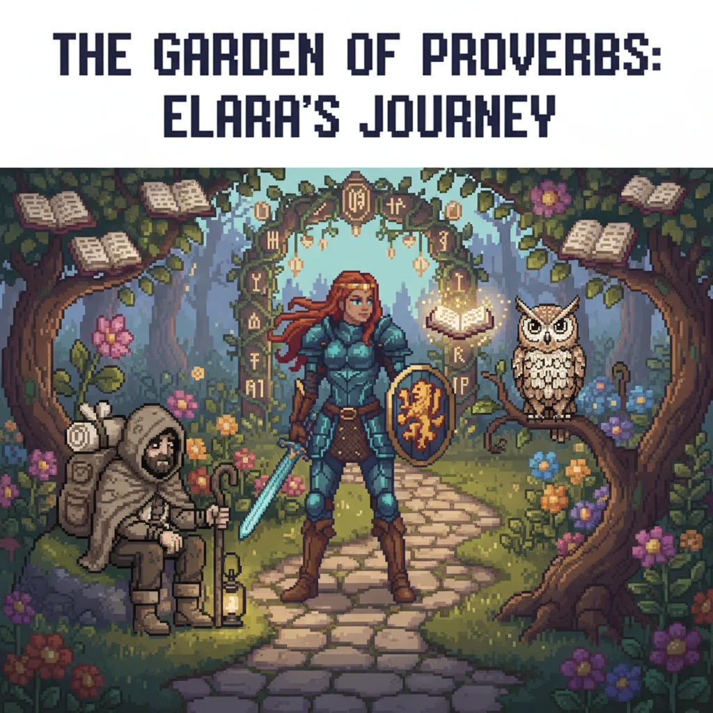 The Garden of Proverbs: Elara’s Journey - coloring pages