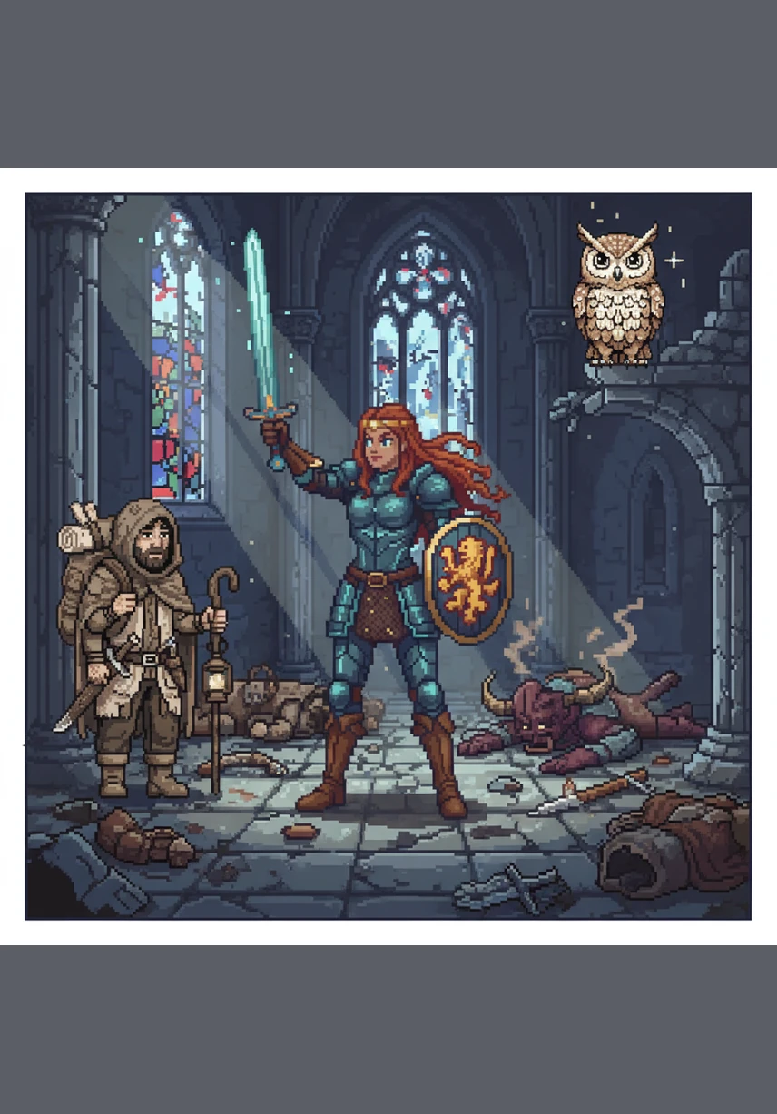 Elara walks back toward her village with a peaceful smile, carrying the light of the proverbs in her heart. The final scene features a delicate floral wrap at the bottom center, completing her journey of understanding.