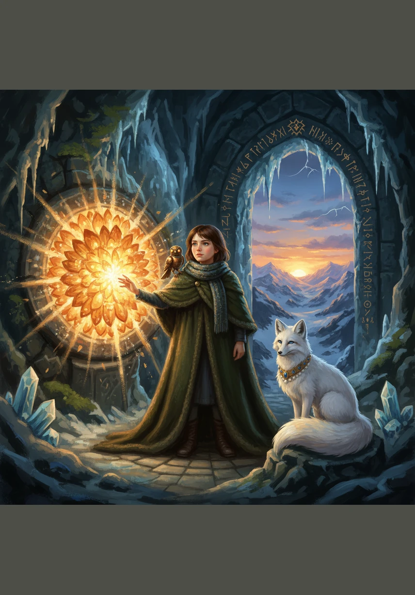 Eva reached out and gently touched the glowing petals, feeling a pulse of energy travel through her fingertips. The Sun Heart began to grow brighter and brighter, its light spilling out of the chamber and over the mountain peaks. The long night of the eternal winter was finally coming to an end.
