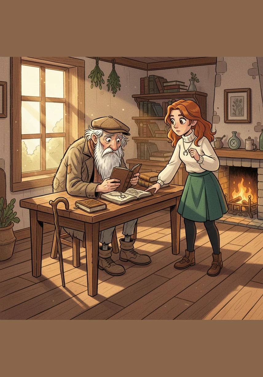 Every afternoon, Arthur sits by the window, hunched over an old leather journal with a silver stylus. He works with a frantic intensity, shielding the pages from Maya’s curious gaze with a shaky, protective hand.