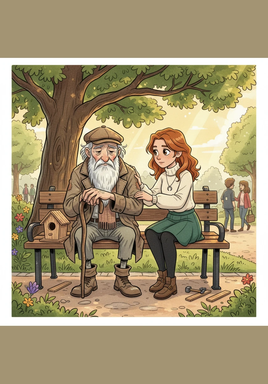 "Grandpa, please eat something," Maya pleads, holding a tray of tea and toast. Arthur doesn't look up, his eyes fixed on the paper as he mutters, "The light is changing, Maya, I have to finish before the sun forgets me."