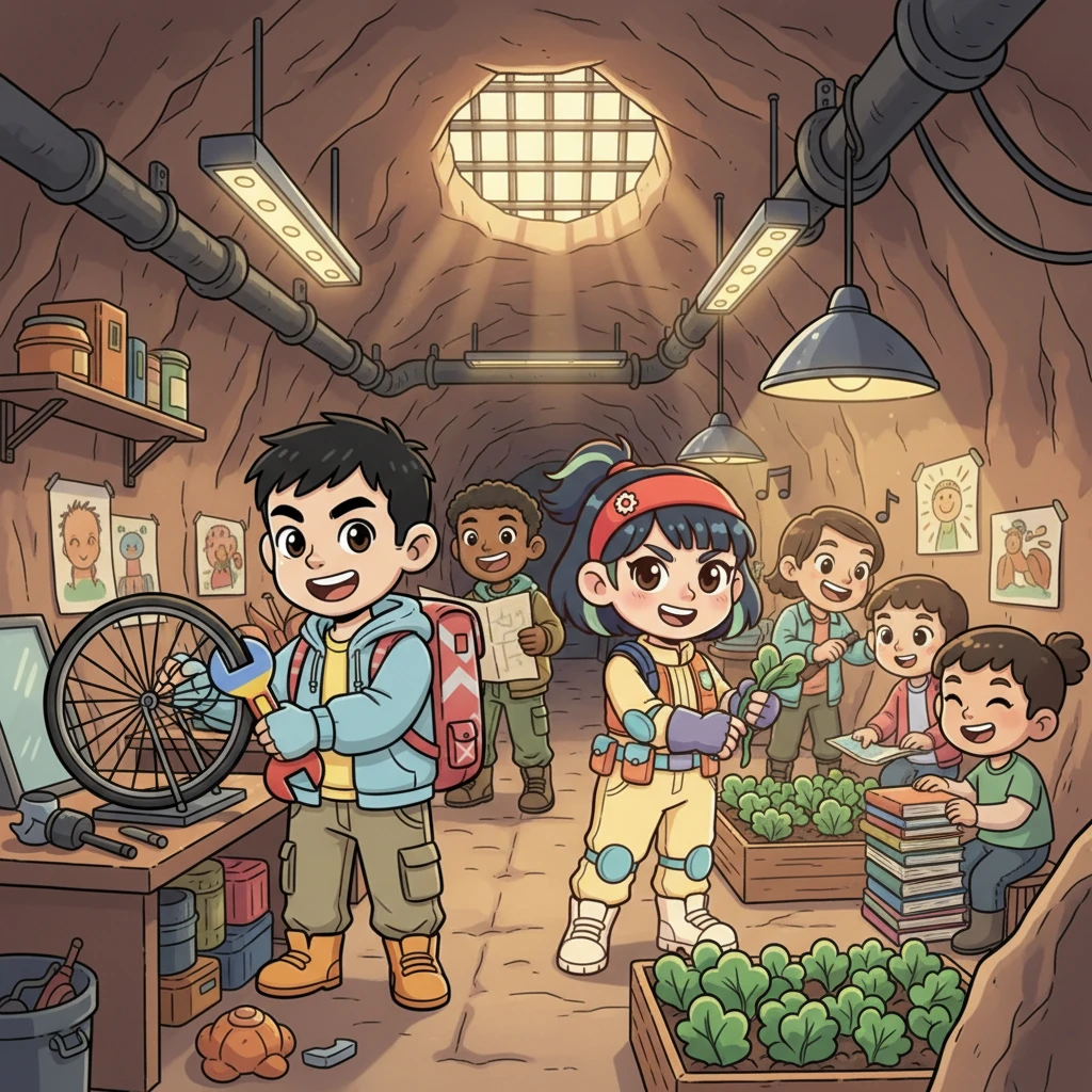 获救的幸存者们加入了林轩的避难所，原本安静的地下室变得热闹起来。大家分工合作，有的负责种植蔬菜，有的负责巡逻，有的负责修理工具。避难所里充满了欢声笑语，每个人的脸上都洋溢着对新生活的希望。