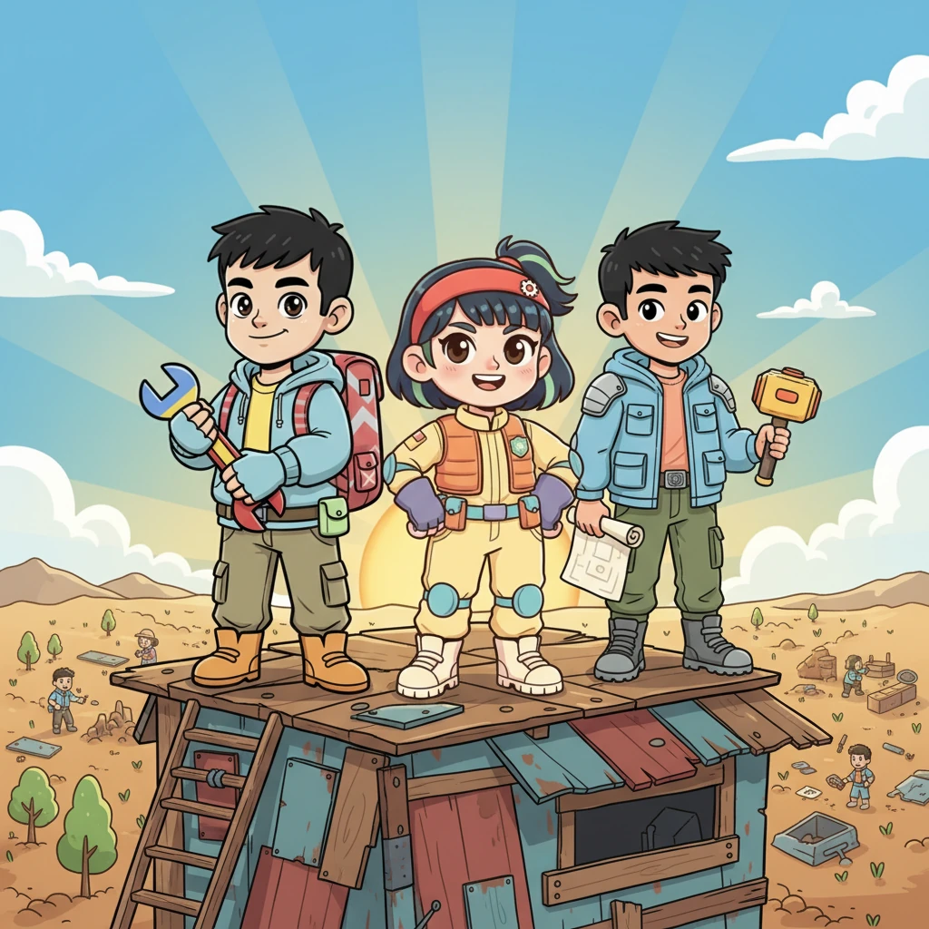 经过漫长的斗争，阳光终于重新照亮了这片大地。林轩和他的伙伴们站在避难所的顶端，看着远方逐渐恢复生机的世界。他们知道，未来还会有挑战，但只要大家团结一心，就没有什么能够阻挡他们重建美好家园的决心。