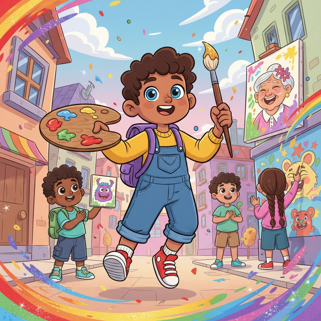 Pip's Colorful Canvas - creative