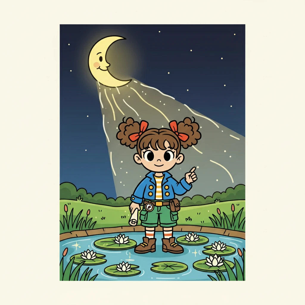 Ninna, la luna, manda raggi, mmm, mmm. Ninna illumina un prato, mmm, mmm. Un manto di ninfee, mmm, mmm, nella notte.