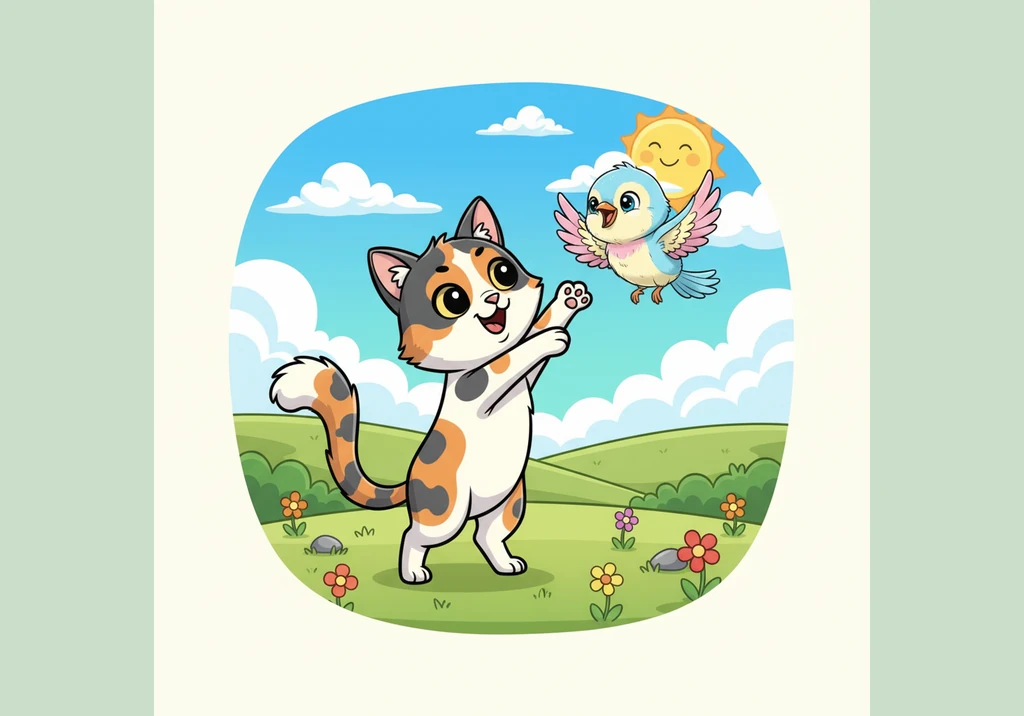 She sprints through the long hallway with her tail puffed out, her paws pitter-pattering as she hunts for imaginary shadows and hidden treasures.