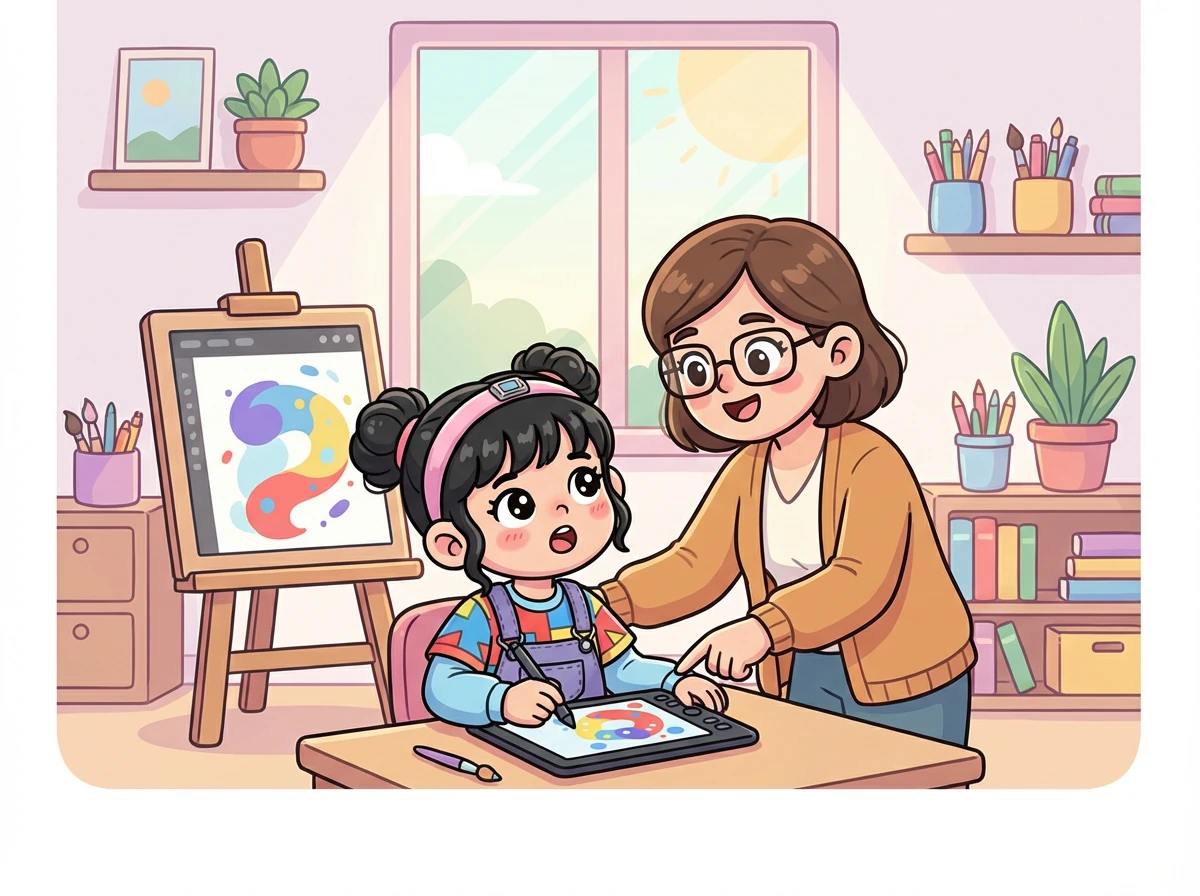 艾米遇到了很多挑战，但她从不放弃。 她总是问她的老师问题，并不断练习她的技能。