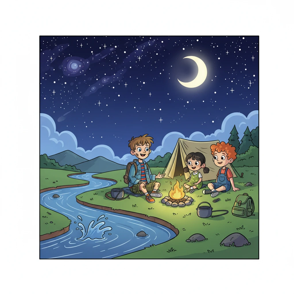 Die drei erlebten viele Abenteuer. Sie campten unter dem Sternenhimmel, schwammen in Flüssen und teilten ihre Geheimnisse. Ihre Freundschaft vertiefte sich mit jedem Tag. Sie lernten, sich aufeinander zu verlassen.