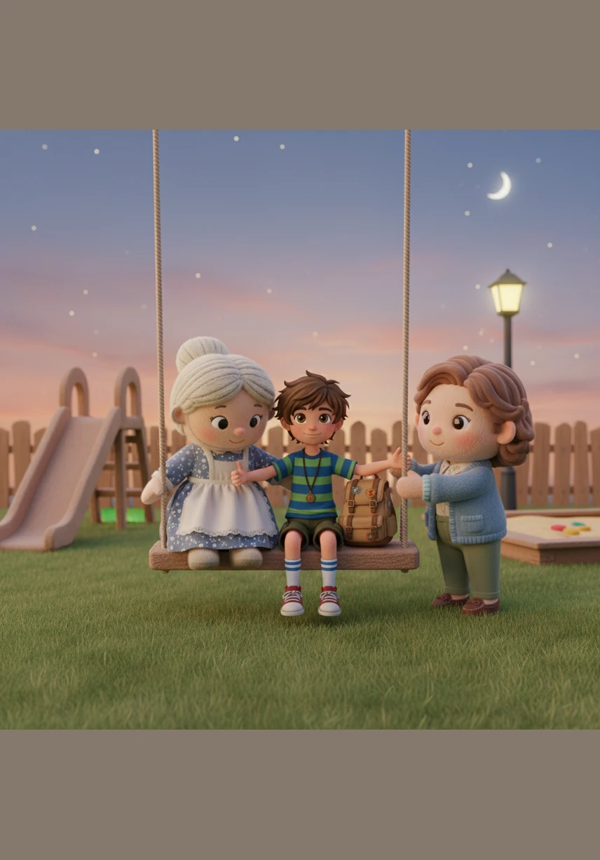 Friday took Ben to a playground beneath a soft twilight sky where he noticed a friend in need of help. By sharing a toy and offering a kind word, Ben discovered that being helpful and kind was the best part of the whole day.