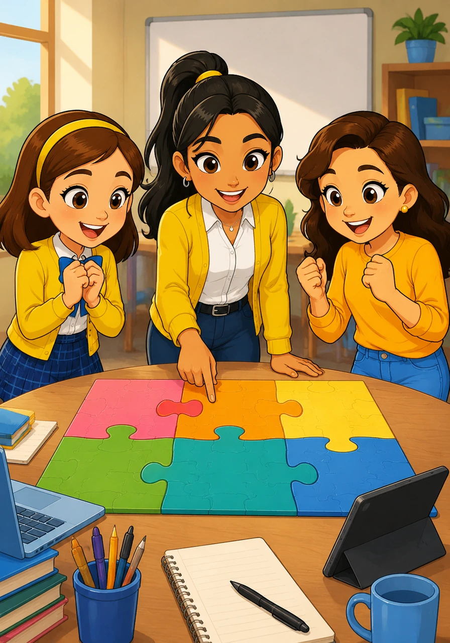 A sense of clarity washes over the group as they see how all the pieces of the ASSURE model fit together like a perfectly solved puzzle. Their conversation becomes more animated as they realize how practical and logical the framework actually is.