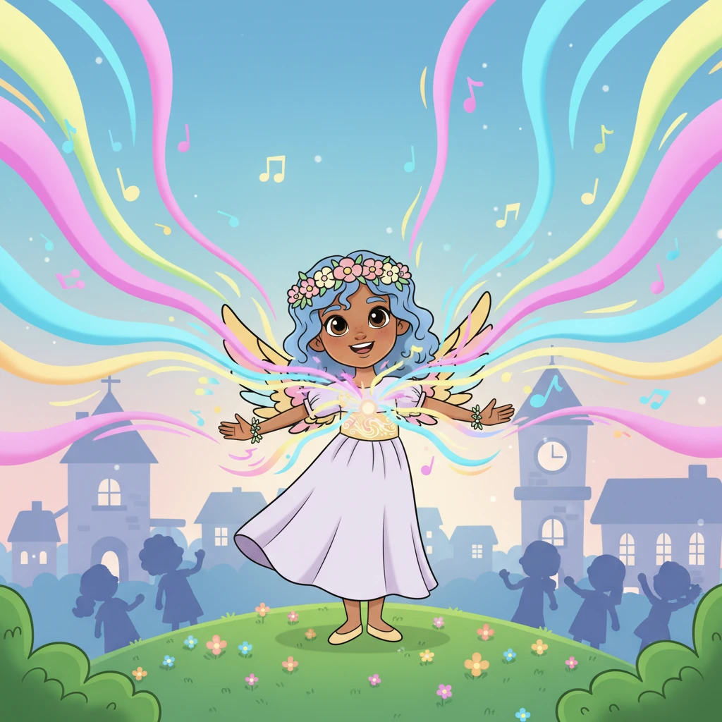 Lumi understood then that her rebirth wasn't just about seeing the world differently, but about bringing her own unique light to it. She was no longer a muted whisper, but a joyful song, ready to share her colors with everyone.