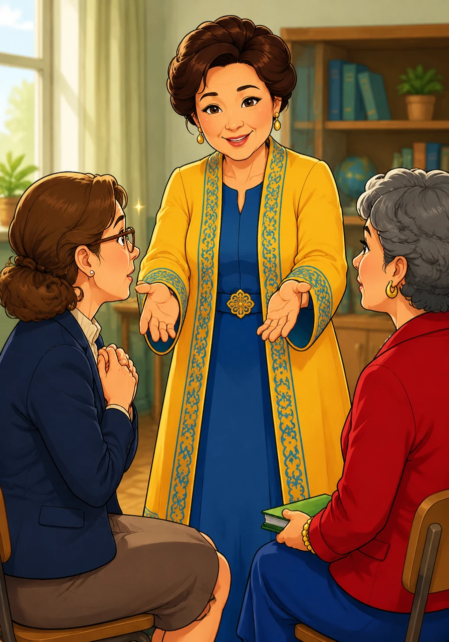 Almagul Seitzhanovna looked directly into the worried eyes of the teachers, extended her hands, and spoke words that would echo in their hearts forever: 'I believe you can do it! I will teach you to use AI as a powerful tool.' In that single moment, a small spark of hope ignited within Elena, replacing her deep-seated fear with a fragile sense of wonder.