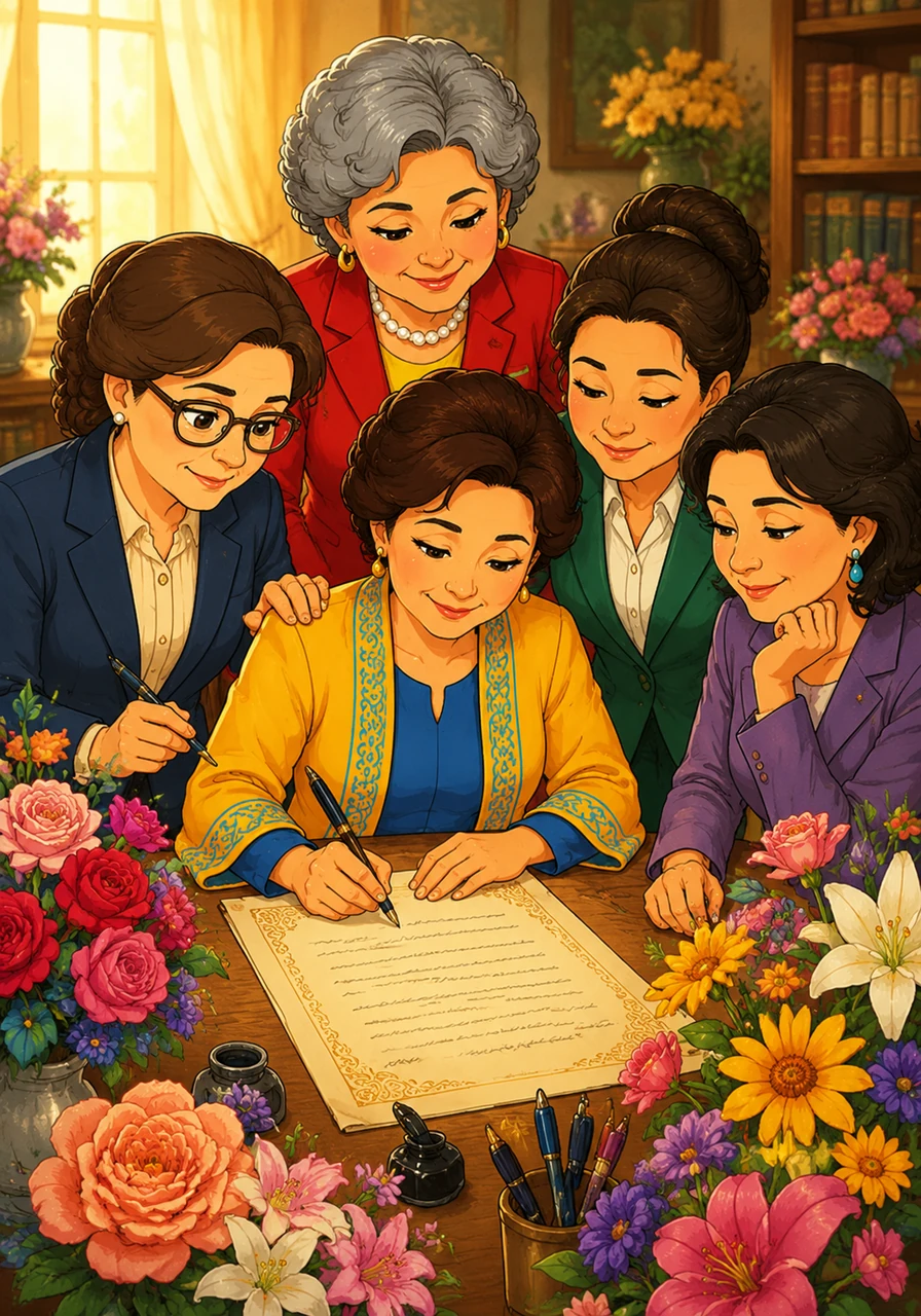 Gathered around a table filled with flowers, the teachers put their hearts into a beautifully written letter, pouring out their collective thanks to the mentor who reshaped their destinies. Each line was a testament to the power of a kind word that gave them hope, faith, and the courage to embrace the future.