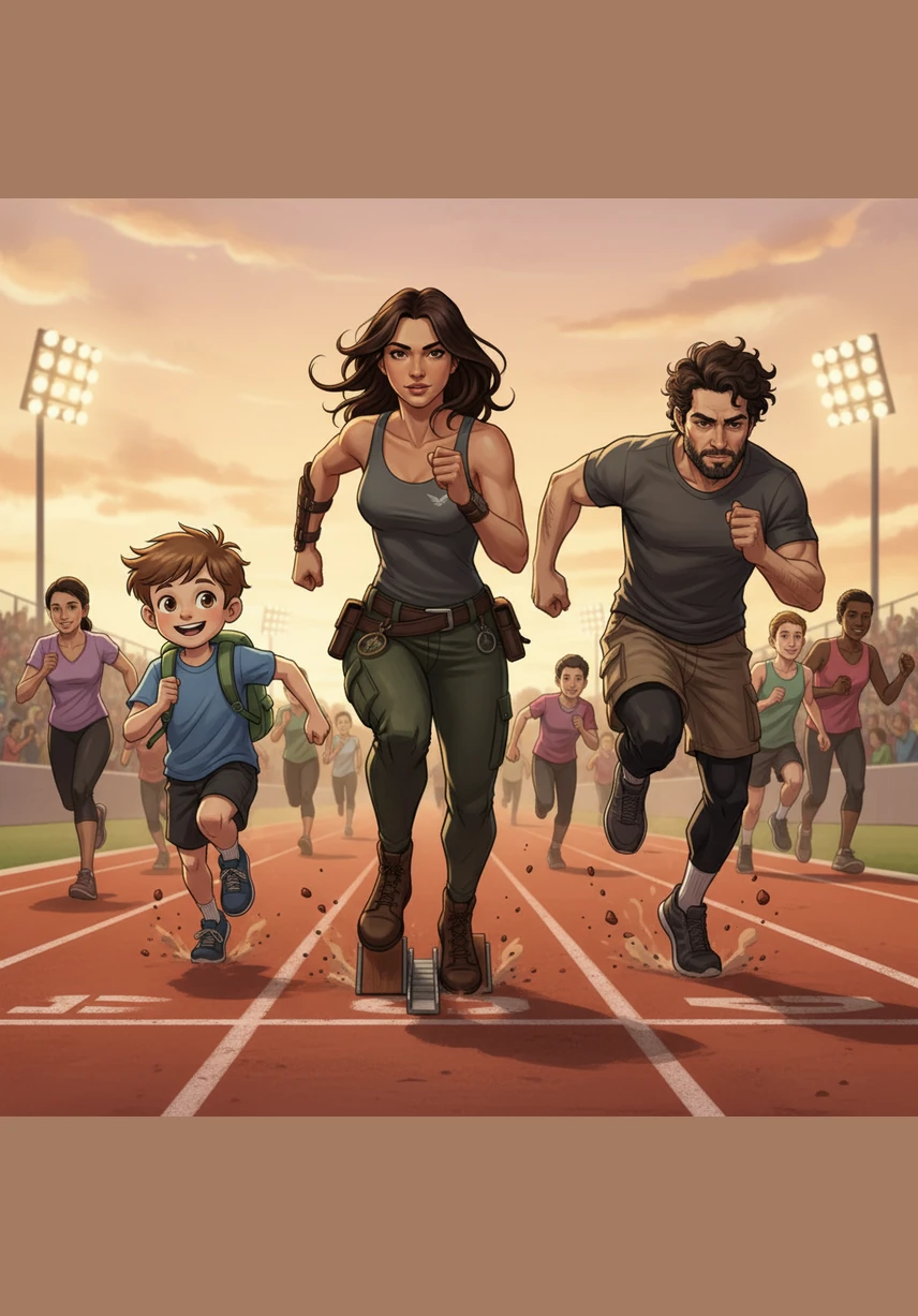 As the whistle blows, Maya sprints down the track, her eyes darting toward the sidelines where rows of parents are shouting encouragement. She notices a sea of different faces, all waving pom-poms and holding up handmade signs to cheer for their children.