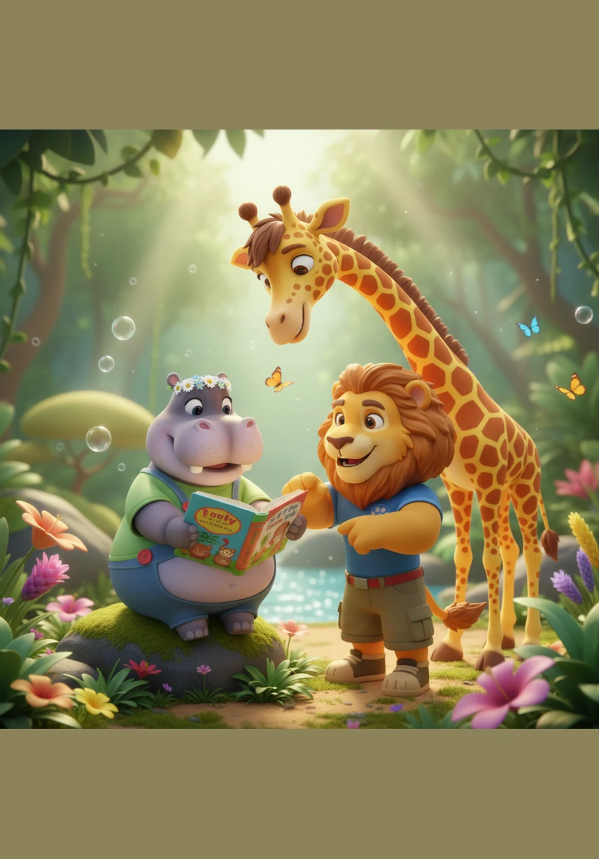 Larry is impressed by Gerry’s knowledge and suggests they all play the bird-watching game together. Gerry’s eyes light up with joy as he nods, happy to share his favorite activity with his best friends.