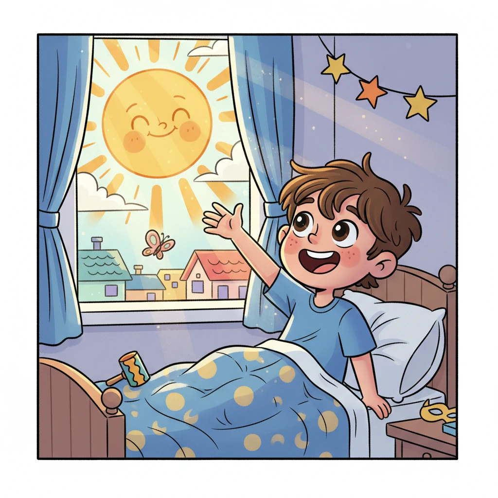 אורי מתעורר בבוקר פורים עם חיוך גדול. הוא רואה את השמש זורחת ומרגיש פרפרים בבטן מרוב התרגשות. היום הוא יחגוג את החג הכי מצחיק וצבעוני בשנה!