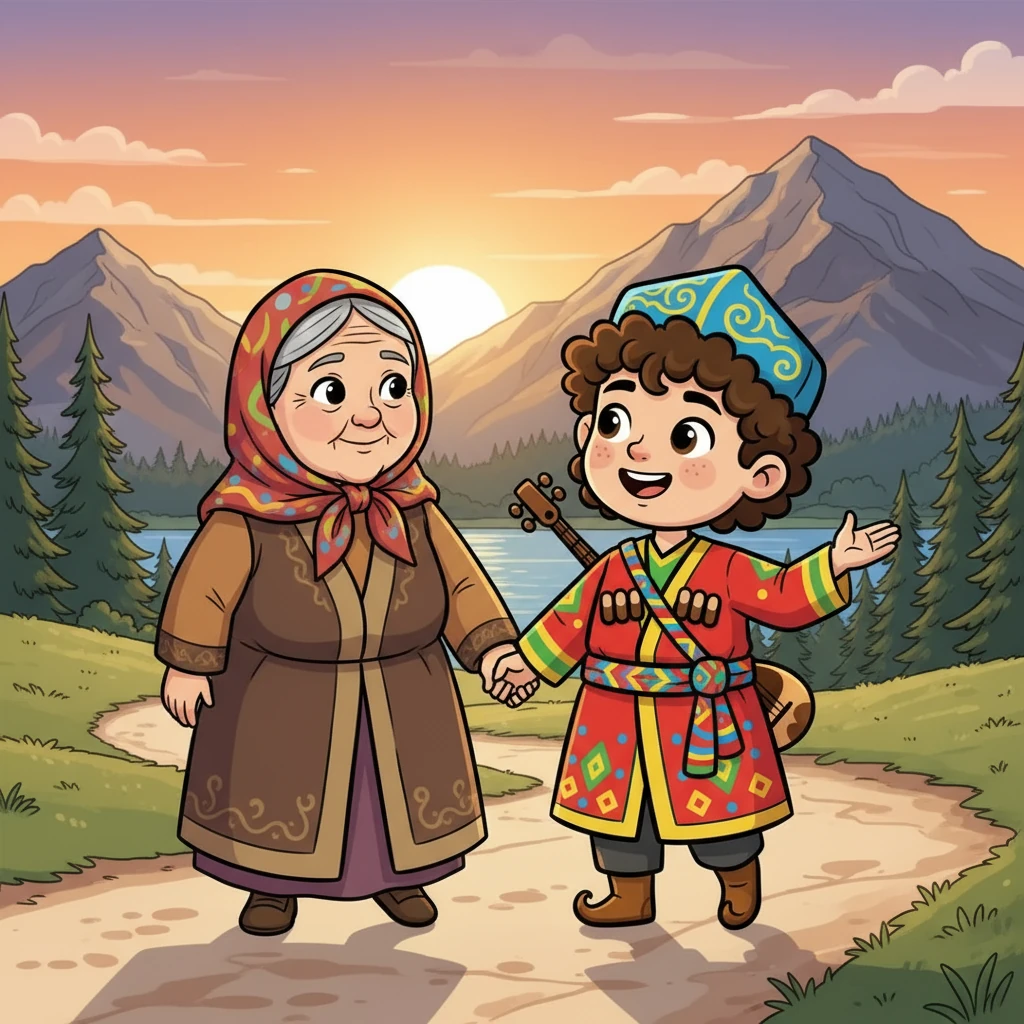Кеш батқанда, Айсұлтан әжесімен бірге үйге қайтты. Ол Бурабайдағы керемет саяхаты туралы ойланып, жаңа әсерлермен бөлісті. Бұл саяхат оның есінде ұзақ уақыт сақталады.