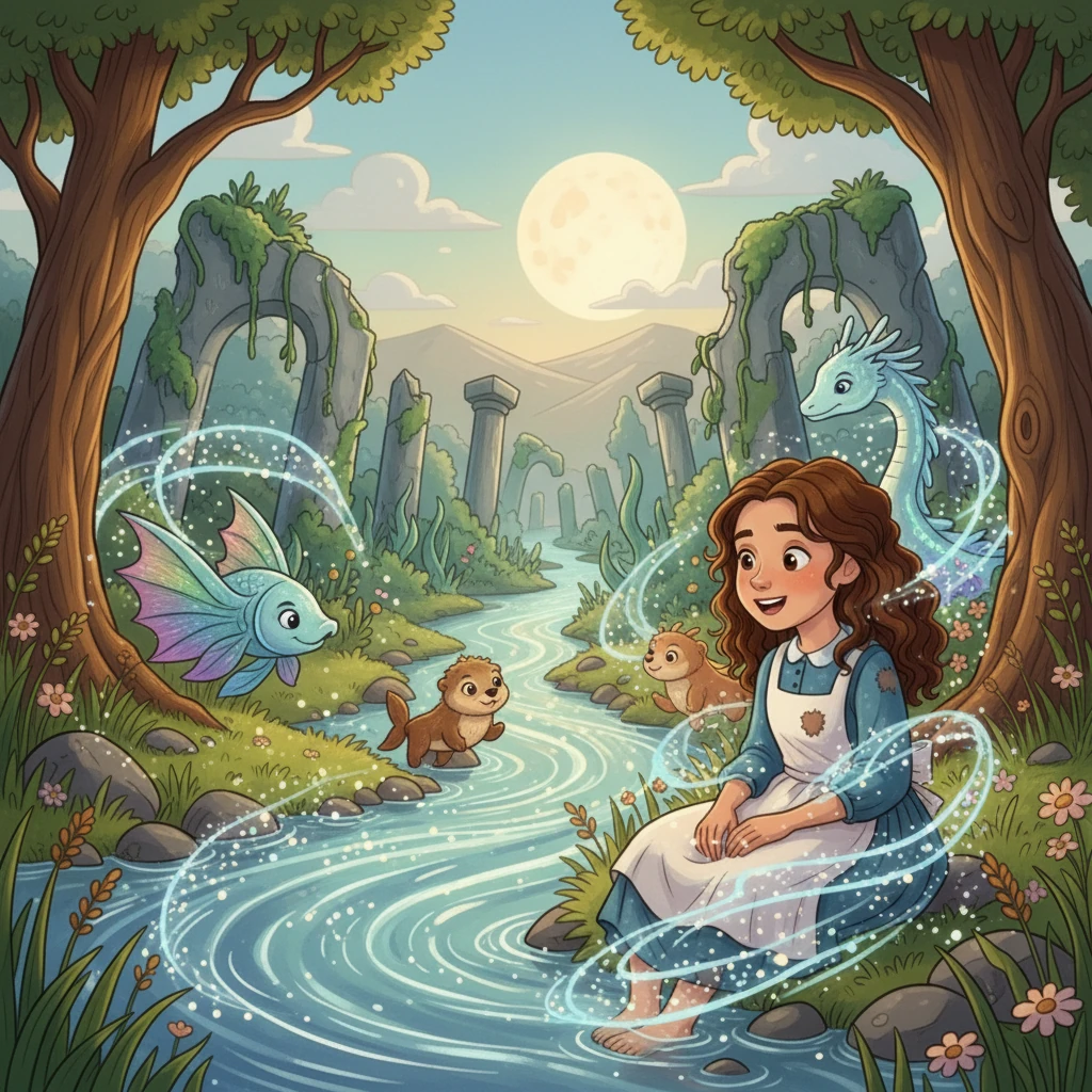 Ao entrar no rio, Joana sentiu uma energia mágica a envolver. Ela encontrou amigos, criaturas fantásticas e paisagens deslumbrantes. Juntos, eles enfrentaram desafios, aprendendo sobre a importância da união e da confiança.