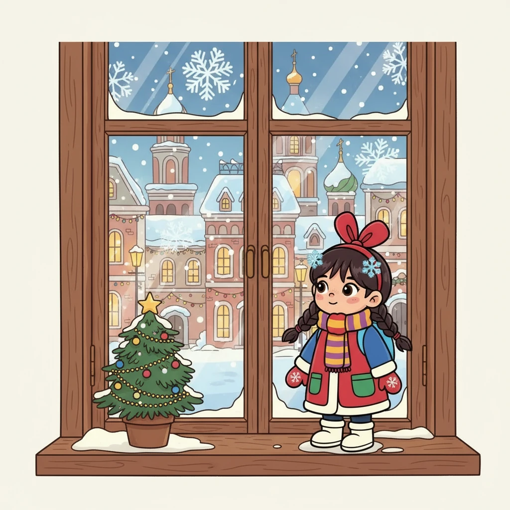 В заснеженном городе, в преддверии Нового года, жили две лучшие подруги – Аянат и Айша. Они учились в третьем классе и мечтали о чудесах. Снежинки кружились за окном, словно приглашая их в сказку.