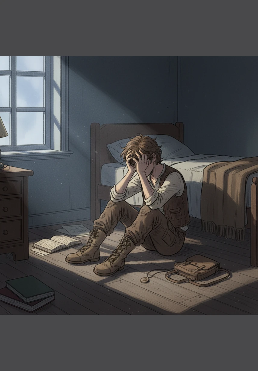 שבוע חלף, והכאב הפך לבלתי נסבל, מקרין לכל אורך הזרוע ומונע ממנו לתפקד כרגיל. יותם יושב לבדו בחדרו בשעת לילה מאוחרת, מרגיש את כובד הסוד והבדידות סוגרים עליו.