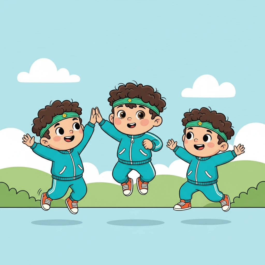 Бес жасар балалар тобы өте күшті. Олар алақандарын бір-біріне тигізіп, әртүрлі жаттығулар жасайды.